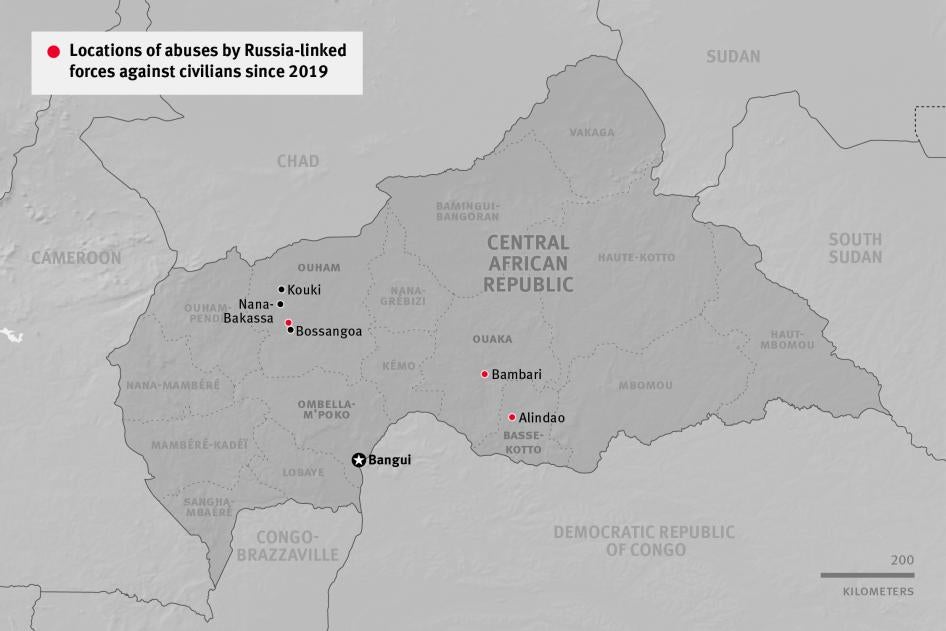 Map of the Central African Republic